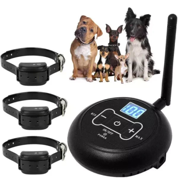 2-in-1 Wireless Dog Fence with Adjustable Range and Rechargeable Batteries