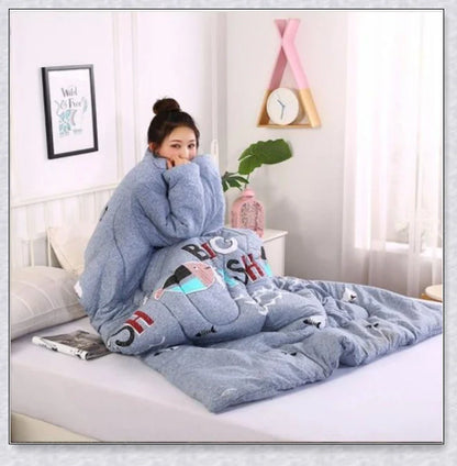 Wearable Lazy Quilt with Sleeves - Cosy, Comfortable Blanket for Relaxation and Everyday Use