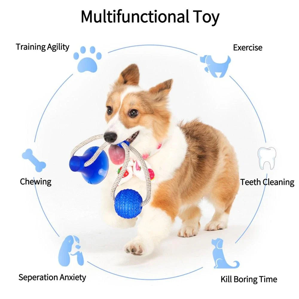 Versatile teeth-cleaning toy for pets, made with durable PVC materials in a bright green color