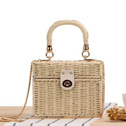 Stylish straw beach bag with detachable strap, perfect for Kiwi summer adventures