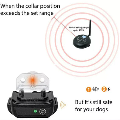 2-in-1 Wireless Dog Fence with Adjustable Range and Rechargeable Batteries