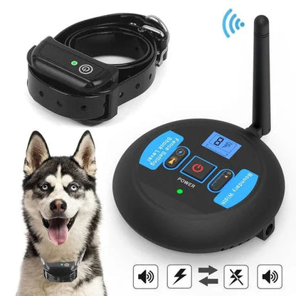 2-in-1 Wireless Dog Fence with Adjustable Range and Rechargeable Batteries