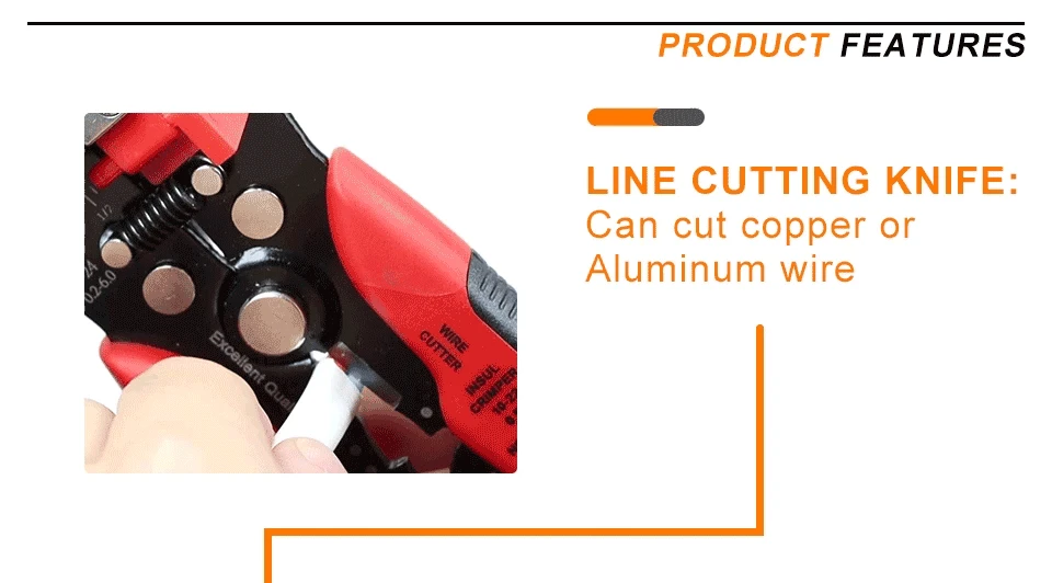 Versatile automatic wire stripper and cutter with self-adjusting jaws, integrated cutter, and durable alloy steel construction