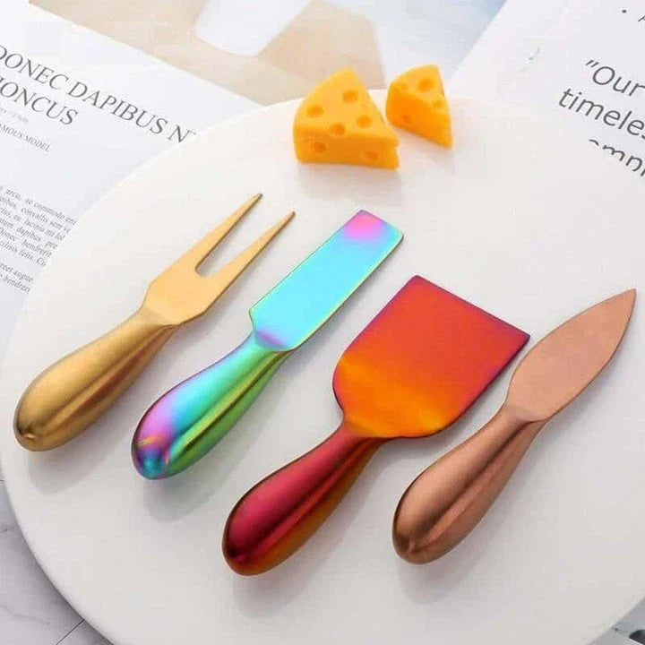 Vibrant colourful stainless steel spatula set for versatile cooking and baking tasks in the Kiwi kitchen