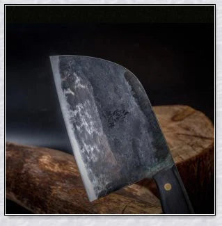 Serbian high-carbon steel chef knife with a razor-sharp edge, perfect for a wide range of cutting tasks in the Kiwi kitchen.