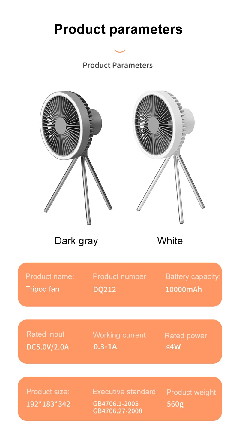 Versatile Rechargeable Desk Fan with Power Bank and LED Lighting - Keeps you cool, charges your devices, and provides cosy lighting