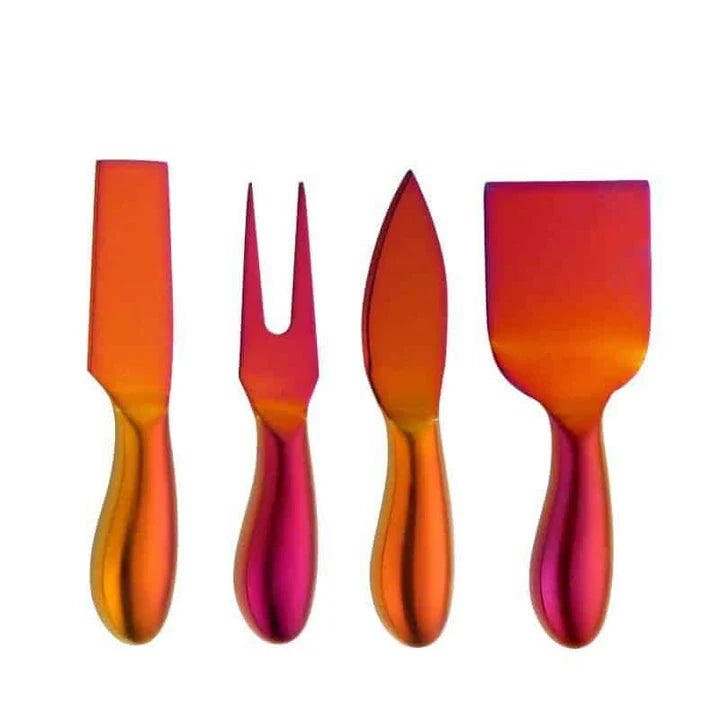 Vibrant colourful stainless steel spatula set for versatile cooking and baking tasks in the Kiwi kitchen