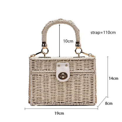 Stylish straw beach bag with detachable strap, perfect for Kiwi summer adventures