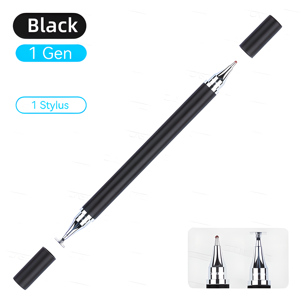 2-in-1 Universal Stylus Pen for Tablets and Mobile Phones with Soft Silicone Nib and Ergonomic Design