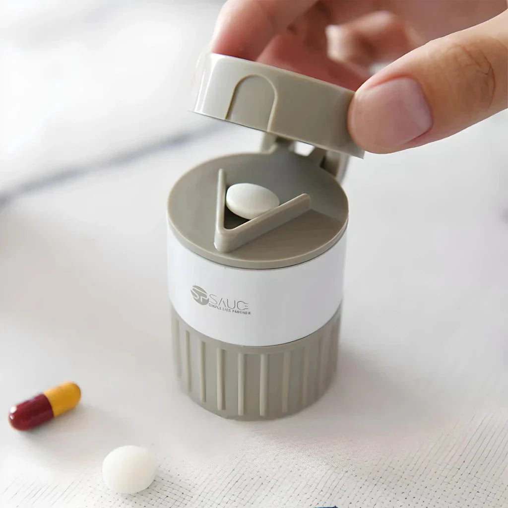 4-in-1 Portable Medicine Crusher and Pill Cutter - Compact, Versatile Device for Seamless Medication Management