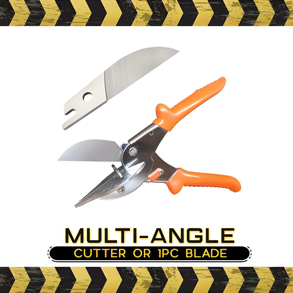 Versatile Multi-Angle Cutter with pre-attached angle reference and stainless steel blade for precise woodworking and DIY projects