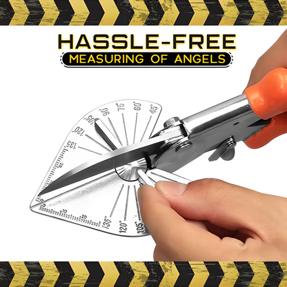 Versatile Multi-Angle Cutter with pre-attached angle reference and stainless steel blade for precise woodworking and DIY projects