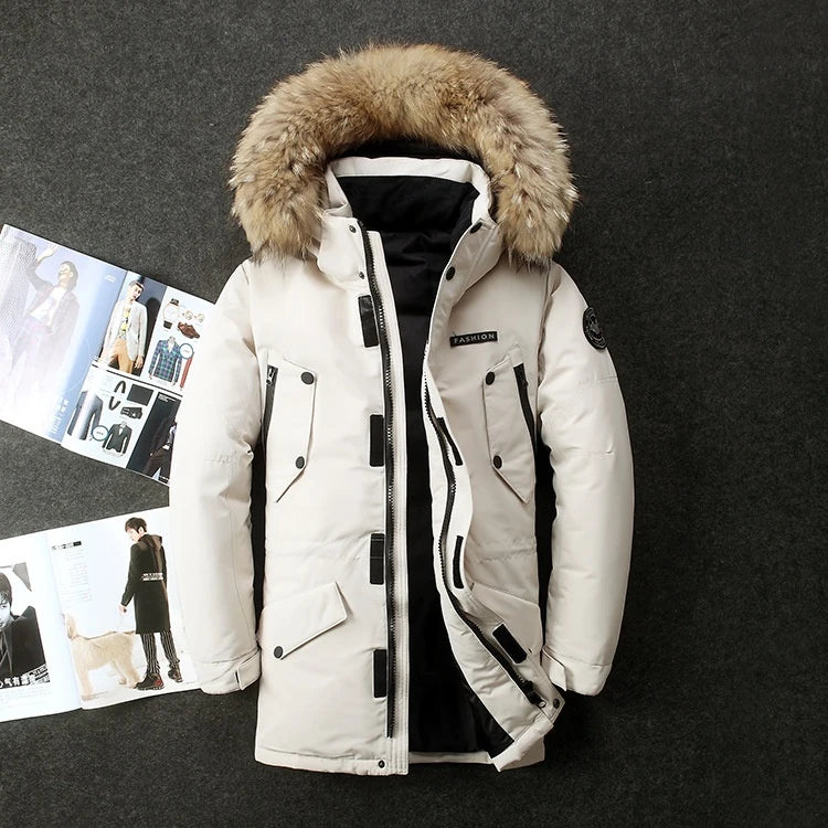 A warm and cozy hooded jacket with a luxurious plush fur collar, perfect for cold New Zealand winters.