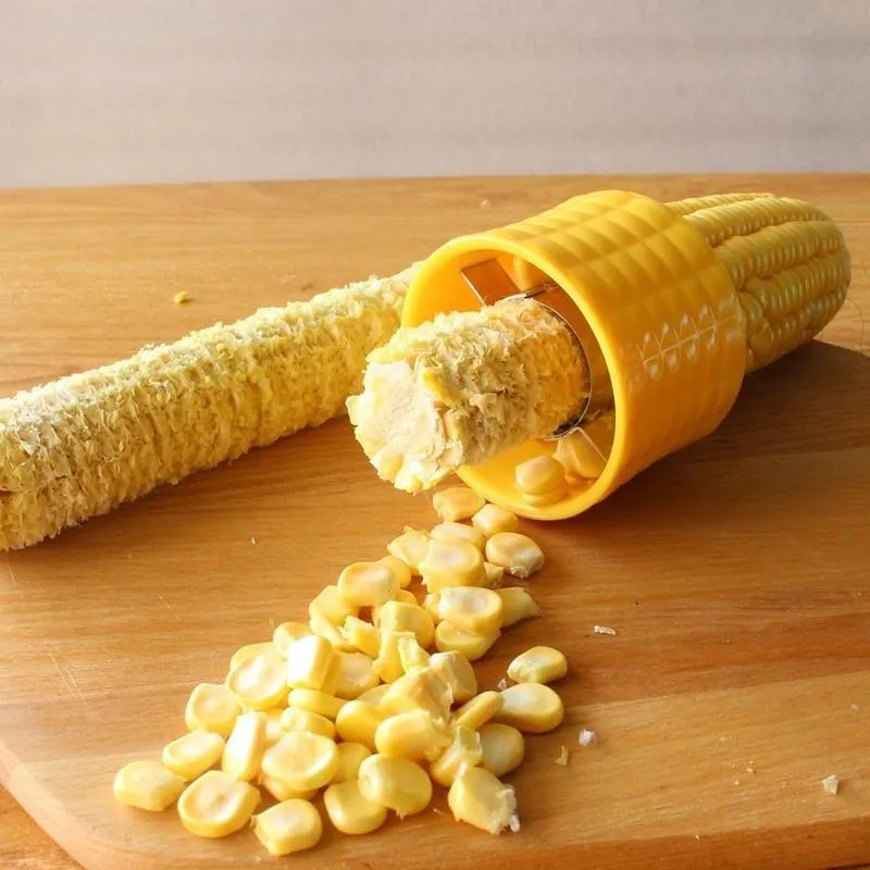 TastyKernels Corn Stripper Tool - A versatile kitchen tool for quickly removing corn kernels and slicing ingredients