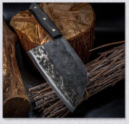 Serbian high-carbon steel chef knife with a razor-sharp edge, perfect for a wide range of cutting tasks in the Kiwi kitchen.