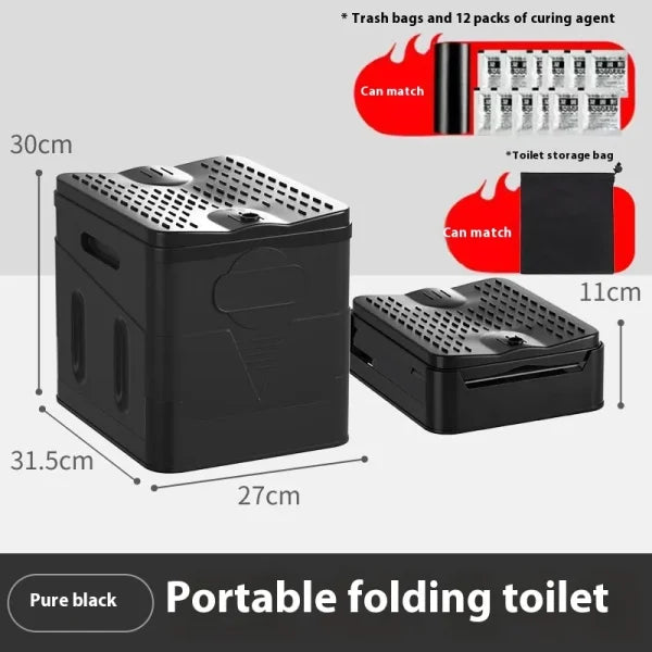 The Wanderer's Foldable Portable Camping Toilet - a compact and durable portable toilet for Kiwi adventures in the great outdoors