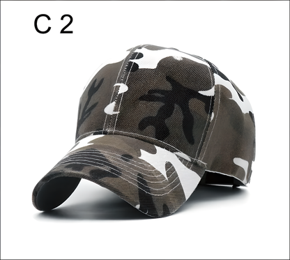 Tactical Camouflage Baseball Cap with adjustable band and durable cotton-polyester blend for Kiwi outdoor adventures