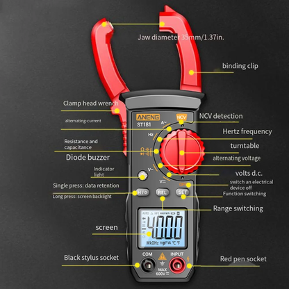 Versatile Digital Clamp Meter for electrical testing and measurement in New Zealand