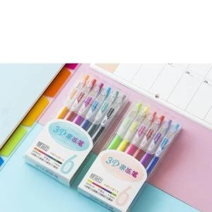 Vibrant 3D Jelly Pens in diverse colours, delivering rich, shiny lines and a unique 3D effect to unleash your creativity.