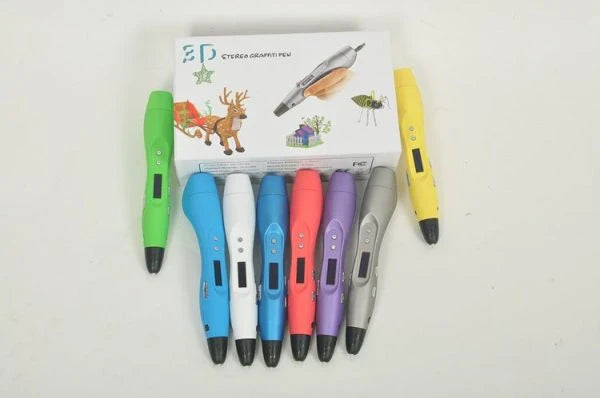 A 3D printing pen that allows users to create intricate designs and models with adjustable speed and temperature settings.