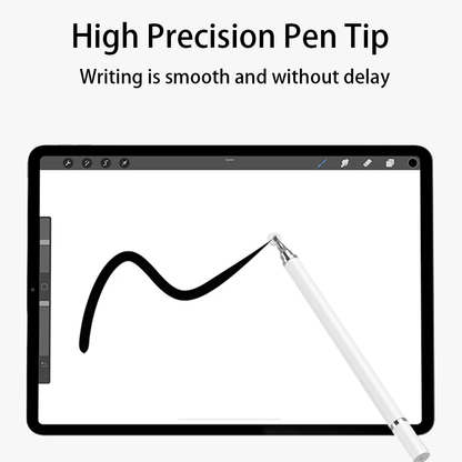 2-in-1 Universal Stylus Pen for Tablets and Mobile Phones with Soft Silicone Nib and Ergonomic Design