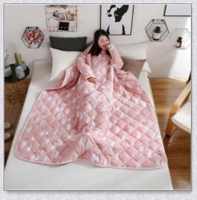 Wearable Lazy Quilt with Sleeves - Cosy, Comfortable Blanket for Relaxation and Everyday Use