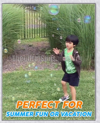 A white bubble machine blower with durable construction, perfect for birthday parties, weddings, and summer fun