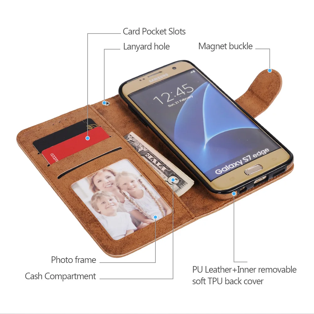 2-in-1 Premium Magnetic Phone Wallet Case with Detachable Design, Multiple Card Slots, and Secure Magnetic Closure