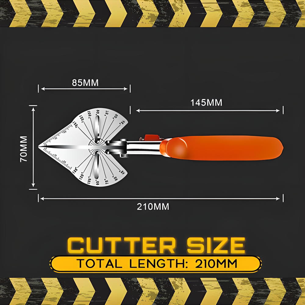 Versatile Multi-Angle Cutter with pre-attached angle reference and stainless steel blade for precise woodworking and DIY projects