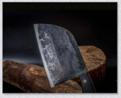 Serbian high-carbon steel chef knife with a razor-sharp edge, perfect for a wide range of cutting tasks in the Kiwi kitchen.