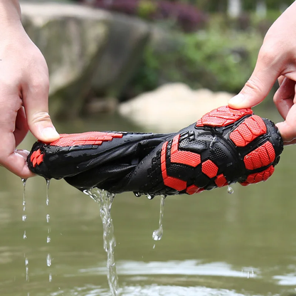 Pair of versatile water shoes with breathable fabric and non-slip soles, perfect for hiking, beach, and outdoor activities in New Zealand