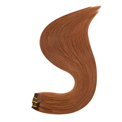 12-inch Clip-In Human Hair Extensions in Balayage Highlight Blonde for voluminous, glamorous hairstyles