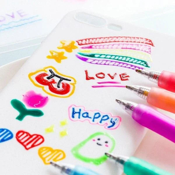 Vibrant 3D Jelly Pens in diverse colours, delivering rich, shiny lines and a unique 3D effect to unleash your creativity.