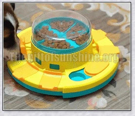 Wisdom Dog Toys Slow Leakage Feeding Training - An interactive dog toy with a rotating food turntable and slow food bowl to stimulate your pup's mind and encourage healthy eating.