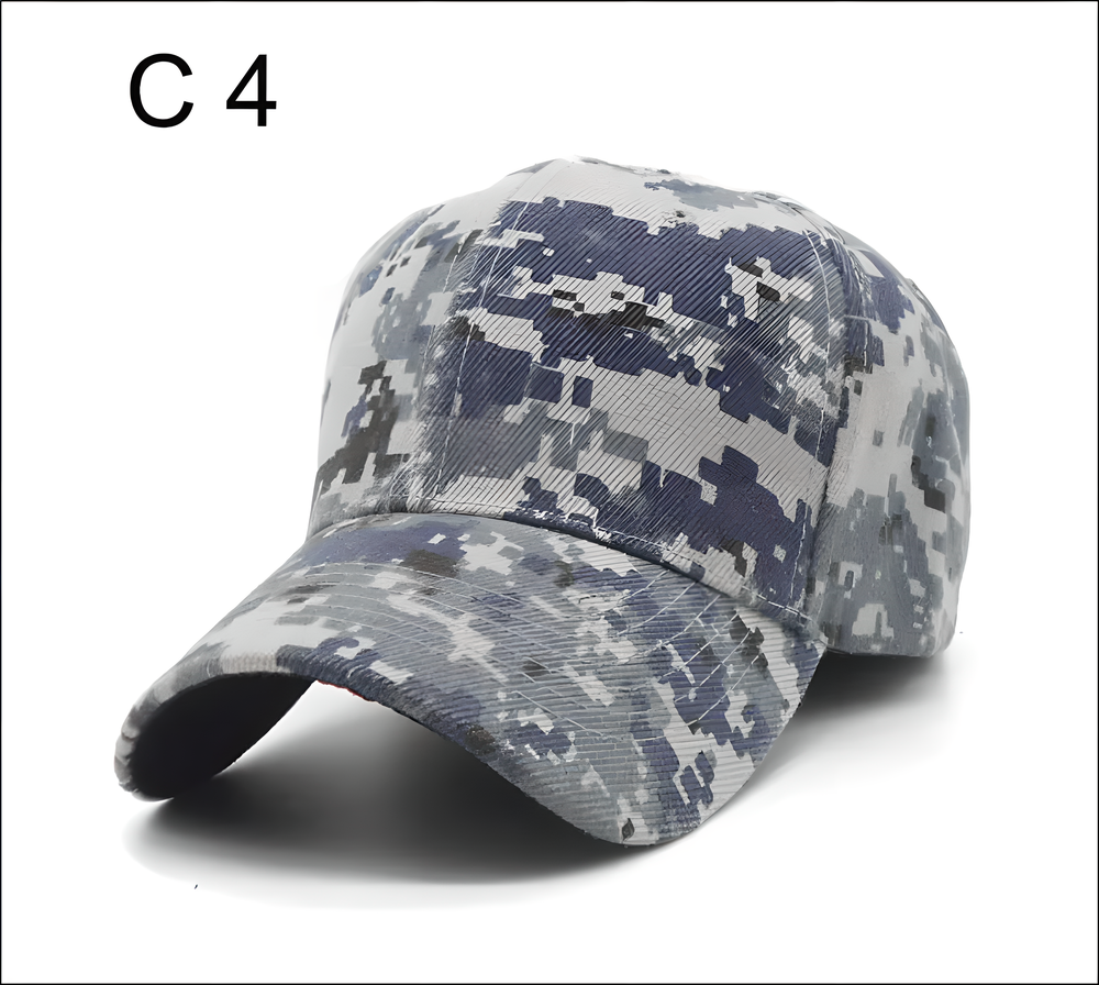 Tactical Camouflage Baseball Cap with adjustable band and durable cotton-polyester blend for Kiwi outdoor adventures