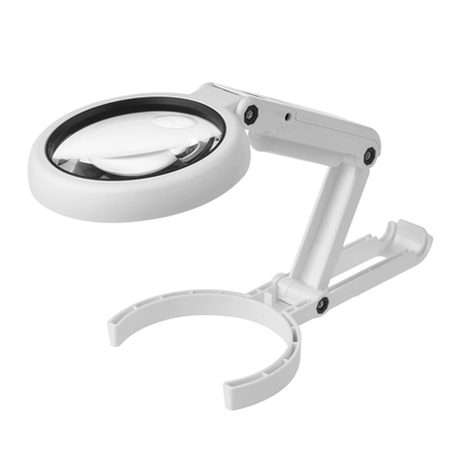 Kiwi-designed 2-in-1 USB powered magnifier with 5X/10X magnification and LED lighting for detailed tasks like watch repair, jewelry making, and electronics maintenance