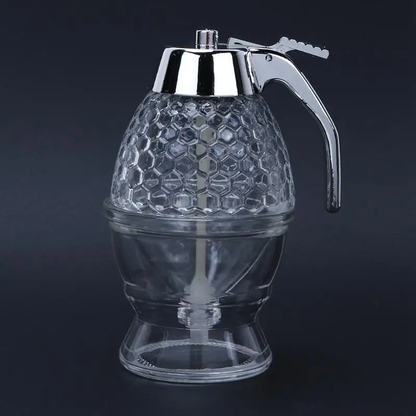 Sleek and functional Honey Dispenser with a stylish honeycomb design, ideal for mess-free serving in New Zealand