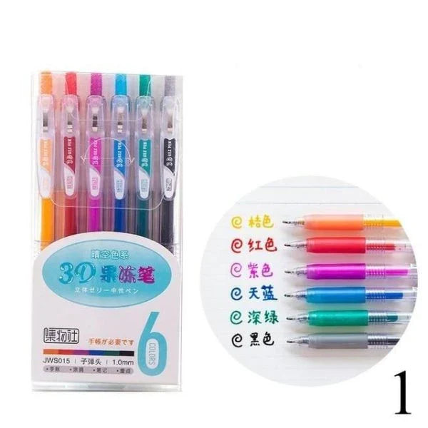 Vibrant 3D Jelly Pens in diverse colours, delivering rich, shiny lines and a unique 3D effect to unleash your creativity.