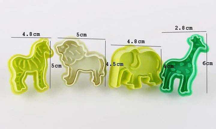 3D animal-shaped cookie molds in various New Zealand-inspired designs, including sheep, kiwi, penguin, whale, and octopus