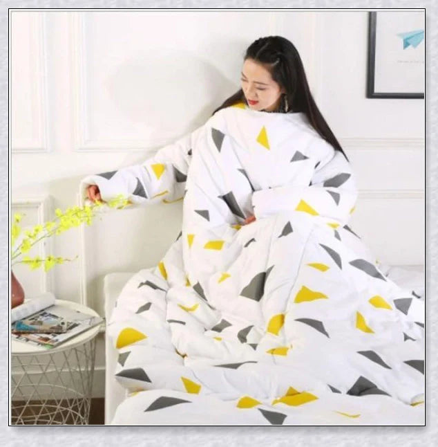 Wearable Lazy Quilt with Sleeves - Cosy, Comfortable Blanket for Relaxation and Everyday Use