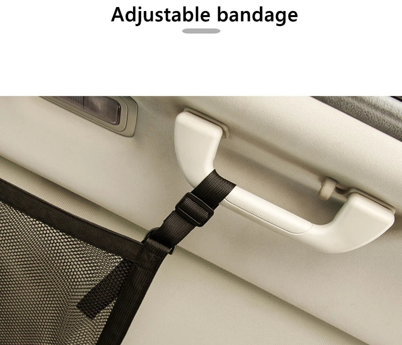 Durable car ceiling cargo storage net with zippered closure, perfect for Kiwi drivers to organize their vehicle's interior