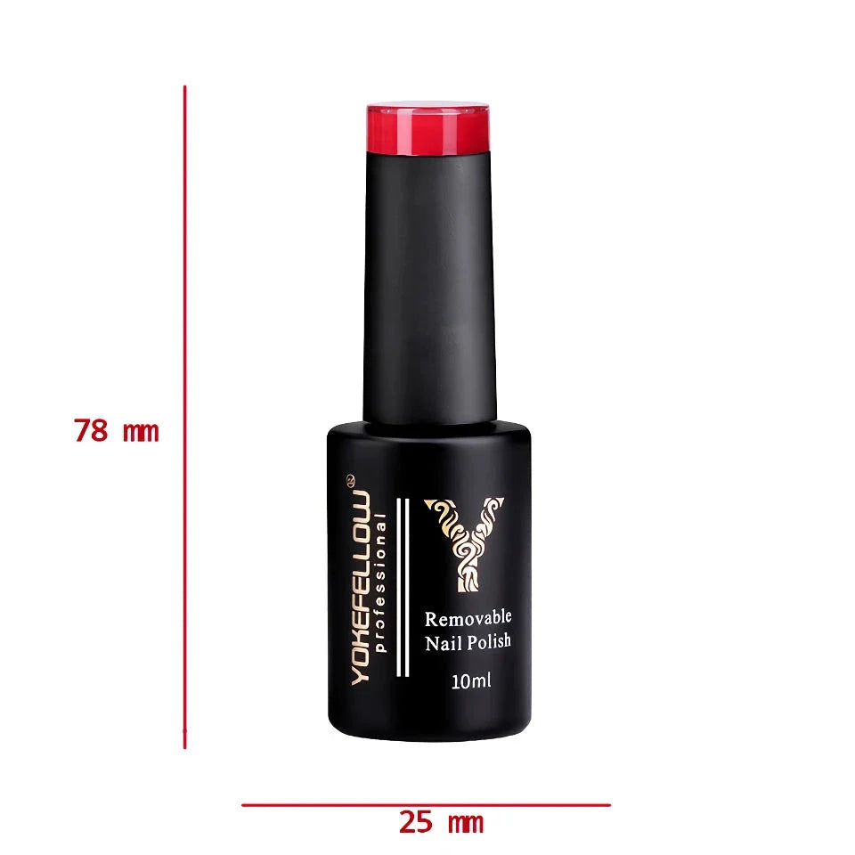 A bottle of Vivid Red Gel Nail Polish, perfect for creating a stylish and long-lasting Kiwi manicure at home.