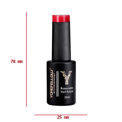 A bottle of Vivid Red Gel Nail Polish, perfect for creating a stylish and long-lasting Kiwi manicure at home.