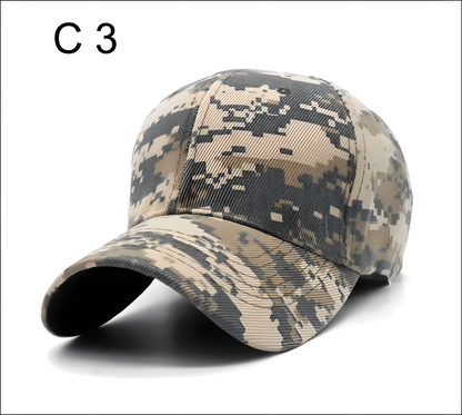 Tactical Camouflage Baseball Cap with adjustable band and durable cotton-polyester blend for Kiwi outdoor adventures