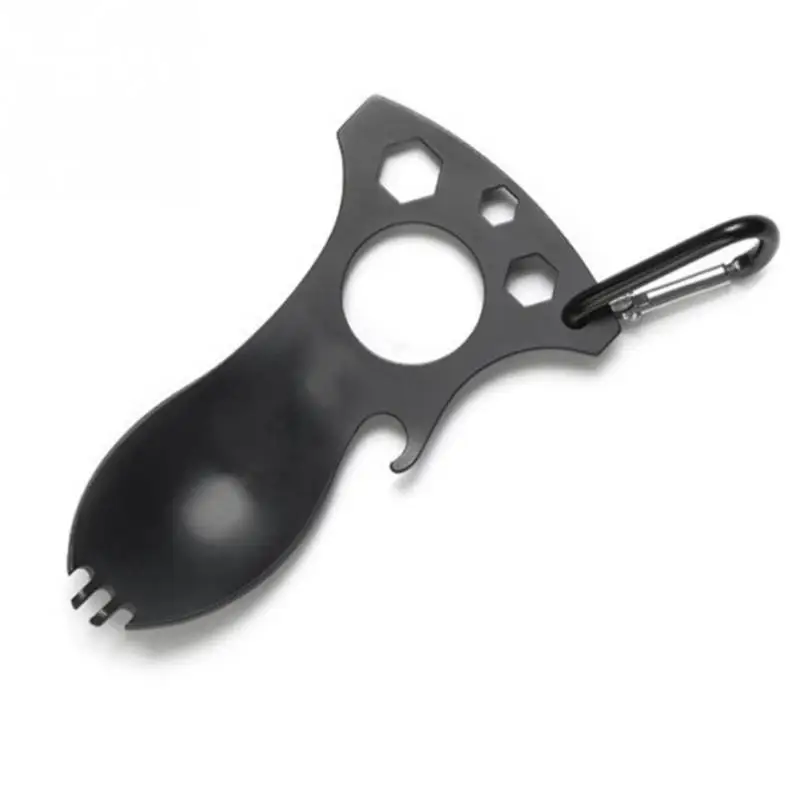 Versatile Outdoor Multi-Tool Spork with spoon, fork, screwdriver, bottle opener, and metric wrenches - the perfect accessory for Kiwi adventurers