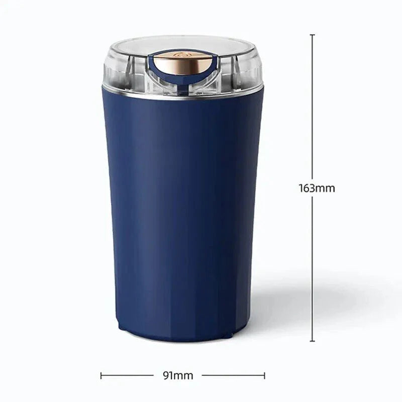 2023 Compact Electric Coffee Grinder with stainless steel blades and adjustable grind settings